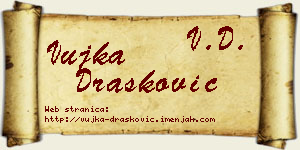 Vujka Drašković vizit kartica